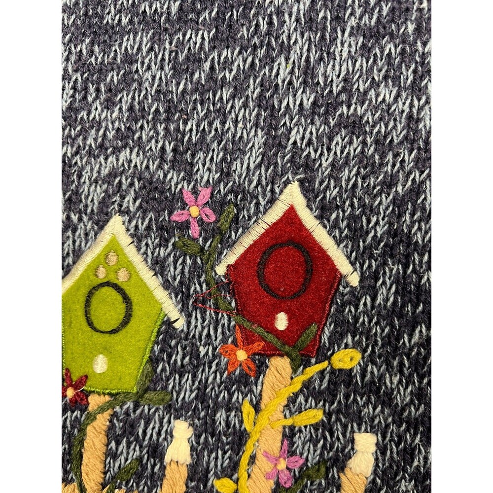 Bobbie Brooks Womens Cotton Knit Vest 26W Applique Fall Dogs Novelty Whimsical - Picture 6 of 13